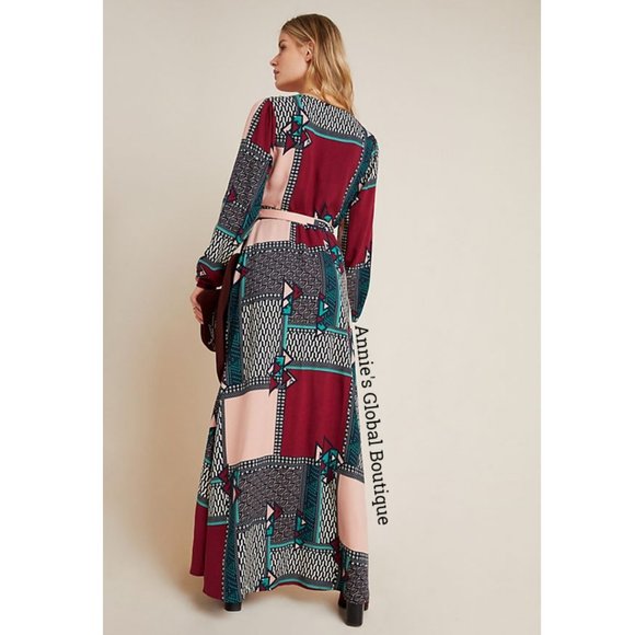 NWT Anthropologie Virginia Wrap Maxi Dress - Picture 5 of 13